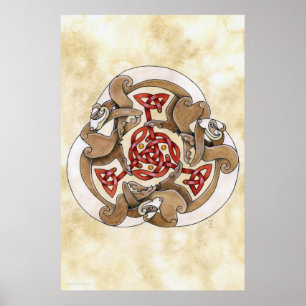 Poster Celtic Ferret Triskel