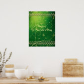 Poster Céltic Green Knots & Feuilles (Cuisine)