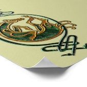 Poster Celtic Horse Knotwork - Stone (Coin)