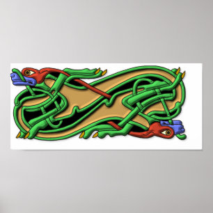 Poster Celtic Knot 2 dogs – colors