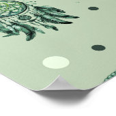 Poster Celtic knot green dreamcatcher (Coin)