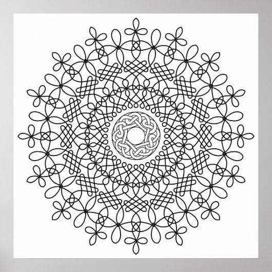 Poster Celtic Knot Mandala 2 (Devant)