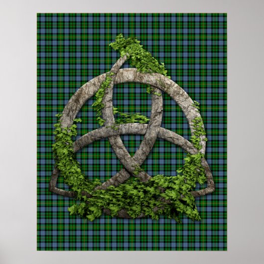 Poster Celtic Trinity Knot Et Clan Smith Tartan (Devant)