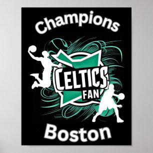 Poster Celtics Basketball Tri-blend