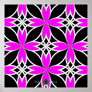 Poster Celtique miroir (rose inversé)