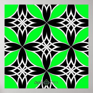 Poster Celtique miroitant (Flutterby vert)