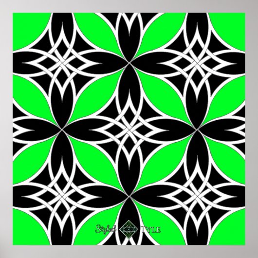 Poster Celtique miroitant (Flutterby vert) (Devant)