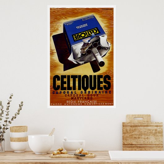Poster Celtiques Cigarettes (Cuisine)