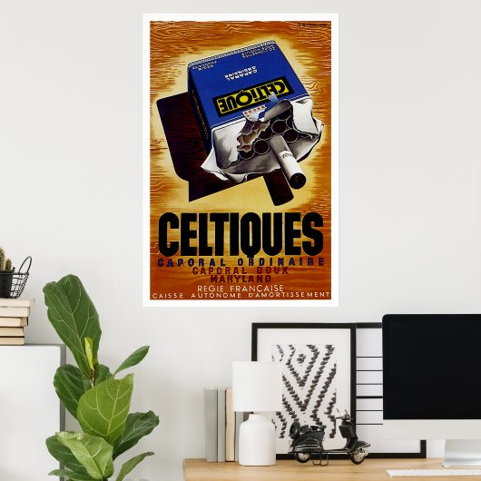 Poster Celtiques Cigarettes (Bureau à domicile)