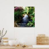 Poster Celui qui apprend, enseigne. - Proverbe éthiopien (Cuisine)