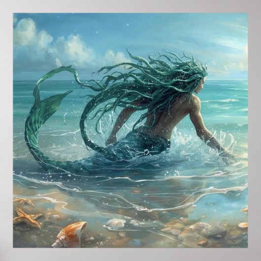 Poster Celui qui marche sur la mer peu profonde (Devant)