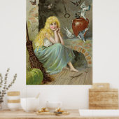 Poster Cendrillon au coin du feu Jenny Nyström Large (Cuisine)