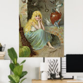 Poster Cendrillon au coin du feu Jenny Nyström Large (Bureau à domicile)
