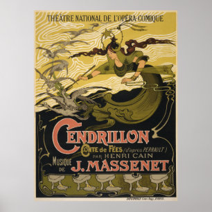 Poster Cendrillon de Jules Massenet d'affiche d'Emile