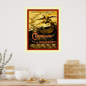 Poster Cendrillon ~ Théâtre français Vintage Publicité (Cuisine)