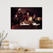 Poster Cène Caravaggio À Emmaüs (Cuisine)