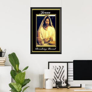 Poster Cène Divine : Casser Le Pain Avec Jésus