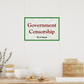 Poster Censure gouvernementale (Cuisine)
