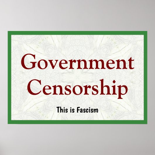 Poster Censure gouvernementale (Devant)