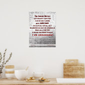 Poster "CENSUS BUREAU" Poste fantastique (Confiance/Swagg (Cuisine)