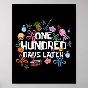 Poster Cent Jours Plus Tard 100E Jour D'Enseignant