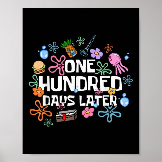 Poster Cent Jours Plus Tard 100E Jour D'Enseignant (Devant)