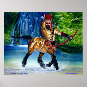 Poster Centaure avec la copie de cascade