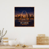 Poster Centenaire de Saint-Louis Missouri (Cuisine)