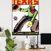 Poster Centenaire du Texas 1936 (Bureau à domicile)