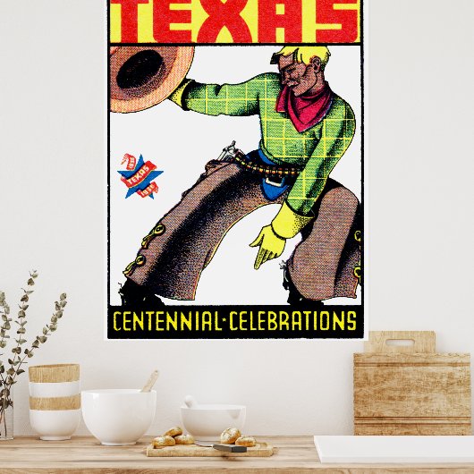 Poster Centenaire du Texas 1936 (Cuisine)