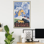 Poster Centenaire néo-zélandais (Bureau à domicile)