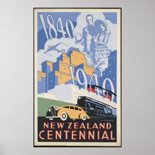 Poster Centennial de la Nouvelle Zélande