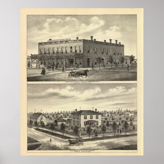 Poster Centennial Hotel, Tecumseh et Neb, Nebraska (Devant)