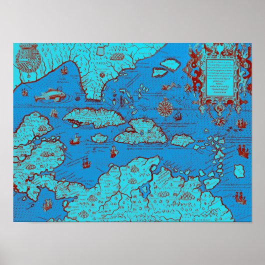 Poster Central America ('America Occidentalis') (Devant)