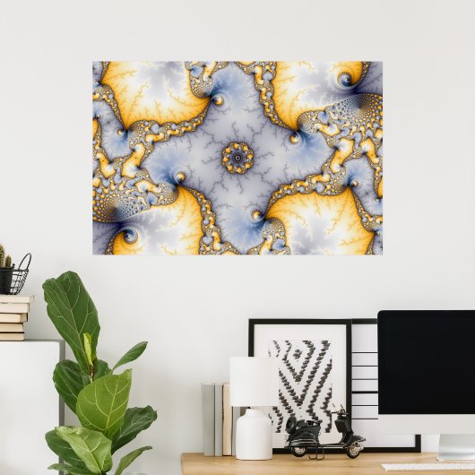 Poster Central - Art fractal (Bureau à domicile)