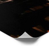 Poster Central Park et Manhattan Skyline la nuit (Coin)