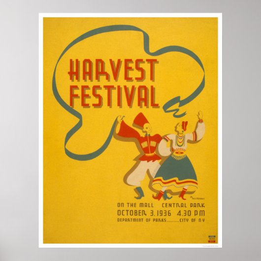 Poster Central Park Harvest 1936 WPA (Devant)