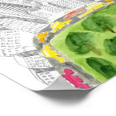 Poster Central Park & New York City Collage (Coin)