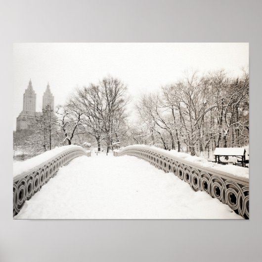 Poster Central Park Winter Romance - Pont Bow (Devant)