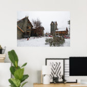 Poster Centre civique Bariloche, Patagonie Argentine (Bureau à domicile)