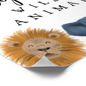 Poster Centre d'adoption | Boy Safari Anniversaire (Coin)