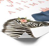 Poster Centre d'adoption | Pink Safari Anniversaire (Coin)