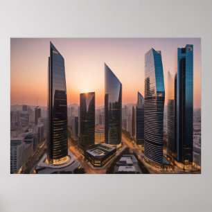 Poster Centre d'affaires moderne