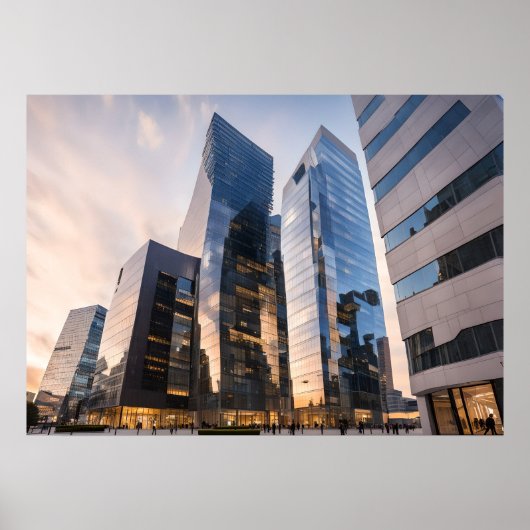 Poster Centre d'affaires moderne (Devant)