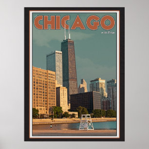 Poster Centre de Chicago - de John Hancock
