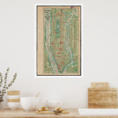 Poster Centre De New York, Première Ville Du Monde (Cuisine)