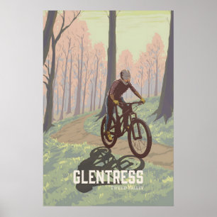 Poster Centre de trail de vélo de montagne de Glentress A