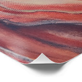 Poster Centre rose rouge (Coin)