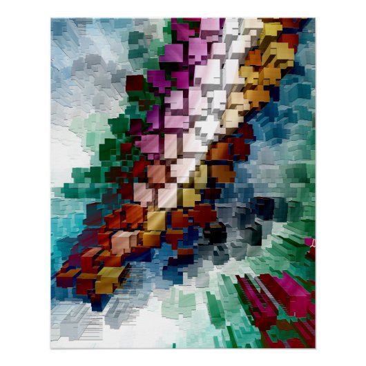 Poster Centré sur le cube (Devant)