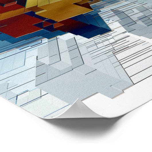 Poster Centré sur le cube (Coin)